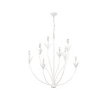 Millennium Lighting 12708-TWH Primrose Eight Light Chandelier Textured White finish