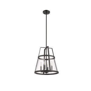Millennium Lighting 13604-MB Edelweiss One Light Pendant Matte Black finish