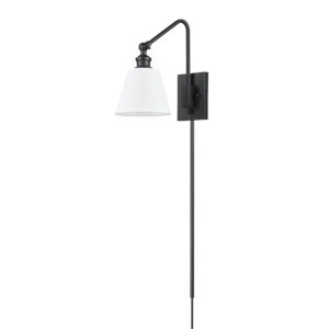 Millennium Lighting 14001-MB Elyon One Light Swing Arm Sconce Matte Black finish