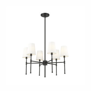 Millennium Lighting 16106-MB Adorra Six Light Chandelier Matte Black finish