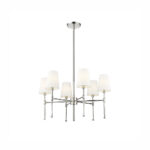 Millennium Lighting 16106-PN Adorra Six Light Chandelier Polished Nickel finish