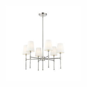 Millennium Lighting 16106-PN Adorra Six Light Chandelier Polished Nickel finish