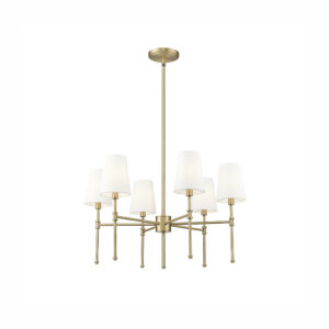 Millennium Lighting 16106-VB Adorra Six Light Chandelier Vintage Brass finish