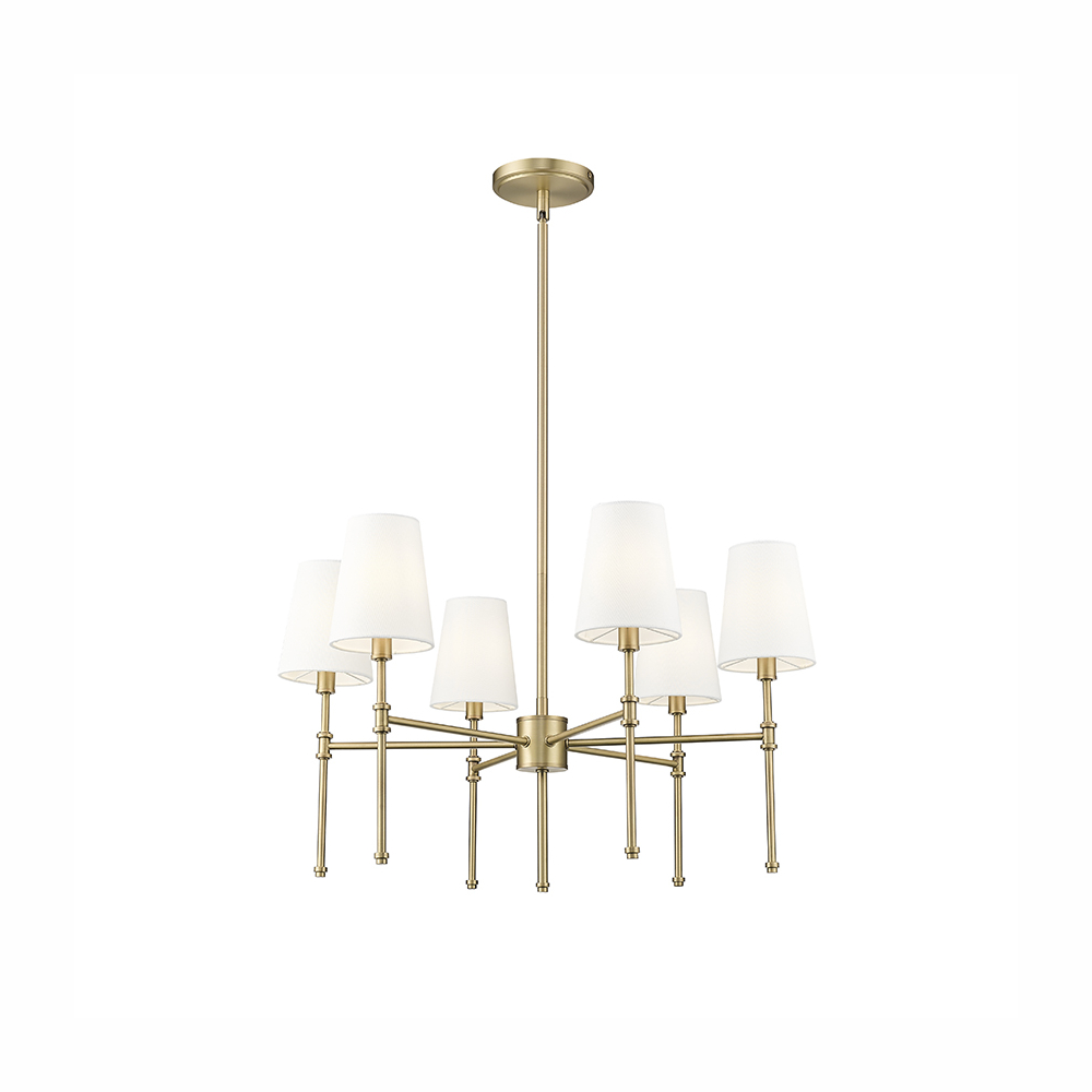 Millennium Lighting 16106-VB Adorra Six Light Chandelier Vintage Brass finish