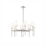 Millennium Lighting 16108-PN Adorra Eight Light Chandelier Polished Nickel finish