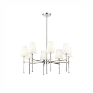 Millennium Lighting 16108-PN Adorra Eight Light Chandelier Polished Nickel finish