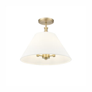 Millennium Lighting 16403-VB Adorra Three Light Semi-flush Mount Vintage Brass finish