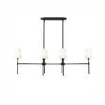 Millennium Lighting 16506-MB Adorra Six Light Linear Chandelier Matte Black finish