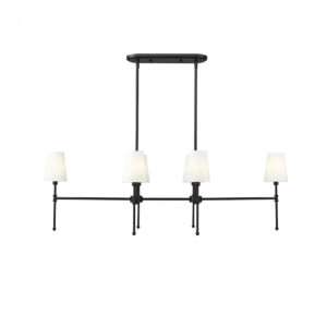 Millennium Lighting 16506-MB Adorra Six Light Linear Chandelier Matte Black finish