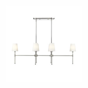 Millennium Lighting 16506-PN Adorra Six Light Linear Chandelier Polished Nickel finish