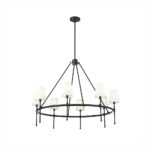 Millennium Lighting 16608-MB Adorra Eight Light Chandelier Matte Black finish