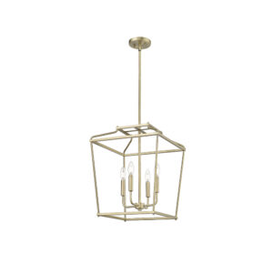 Millennium Lighting 19004-VB Nelitta Four Light Pendant Vintage Brass finish