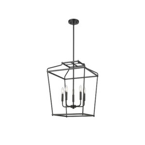 Millennium Lighting 19005-MB Nelitta Five Light Pendant Matte Black finish