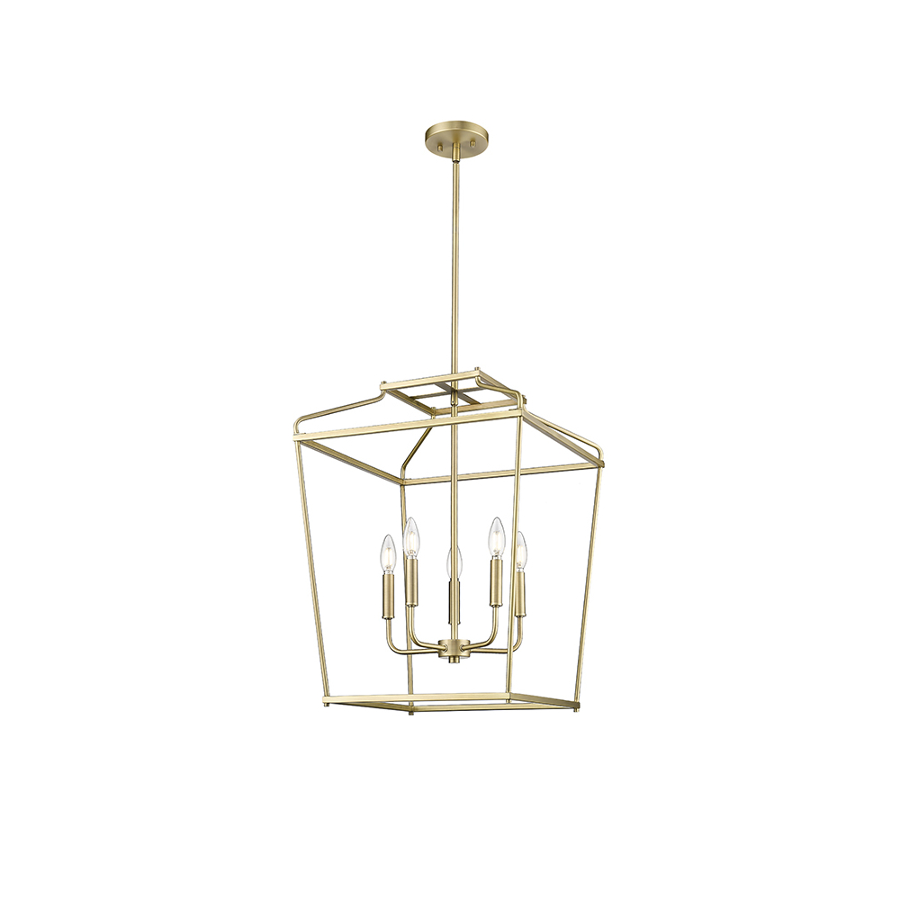 Millennium Lighting 19005-VB Nelitta Five Light Pendant Vintage Brass finish