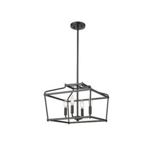 Millennium Lighting 19104-MB Nelitta Four Light Pendant Matte Black finish