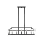Millennium Lighting 19105-MB Nelitta Five Light Linear Chandelier Matte Black finish