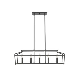 Millennium Lighting 19105-MB Nelitta Five Light Linear Chandelier Matte Black finish