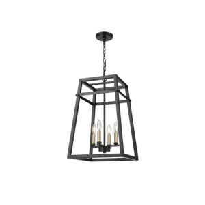 Millennium Lighting 19204-MB Tellsa Four Light Pendant Matte Black finish