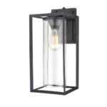 Millennium Lighting 4561-PBK Wheatland One Light Outdoor Wall Mount with Dusk to Dawn sensor Powder Coated Black finish