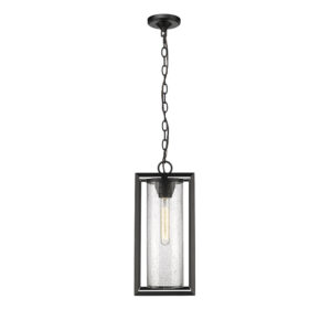 Millennium Lighting 4562-PBK Wheatland One Light Outdoor Hanging Lantern Powder Coated Black finish