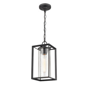 Millennium Lighting 4571-PBK Wheatland One Light Outdoor Pendant Powder Coated Black finish
