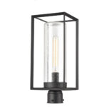 Millennium Lighting 4581-PBK Wheatland One Light Outdoor Post Lantern Powder Coated Black finish