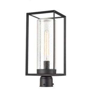Millennium Lighting 4581-PBK Wheatland One Light Outdoor Post Lantern Powder Coated Black finish