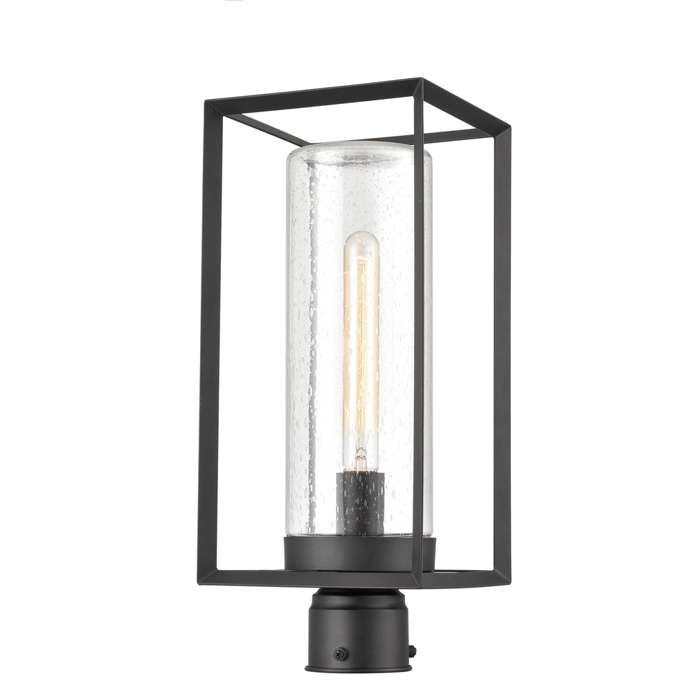 Millennium Lighting 4581-PBK Wheatland One Light Outdoor Post Lantern Powder Coated Black finish
