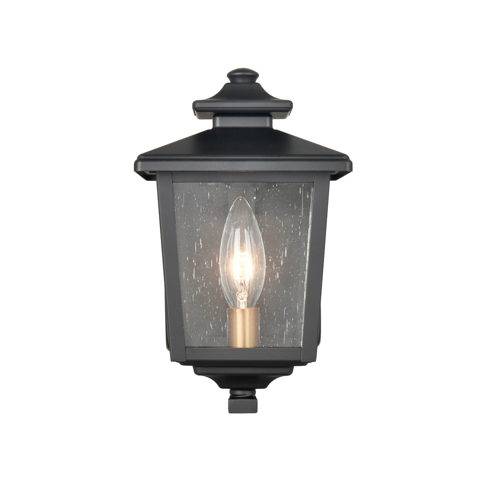 Millennium Lighting 4611-PBK Eldrick One Light Outdoor Sconce Powder Coated Black finish