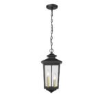 Millennium Lighting 4643-PBK Eldrick One Light Outdoor Hanging Lantern Powder Coated Black finish