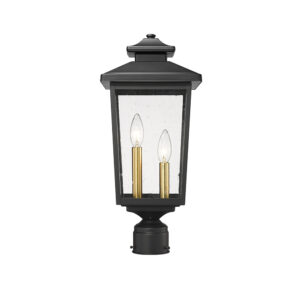 Millennium Lighting 4644-PBK Eldrick One Light Outdoor Post Light Powder Coated Black finish