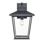 Millennium Lighting 4721-PBK Bellmon One Light Outdoor Wall Mount Powder Coated Black finish
