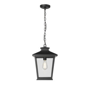 Millennium Lighting 4722-PBK Bellmon One Light Outdoor Hanging Lantern Powder Coated Black finish