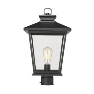 Millennium Lighting 4723-PBK Bellmon One Light Outdoor Post Lantern Powder Coated Black finish