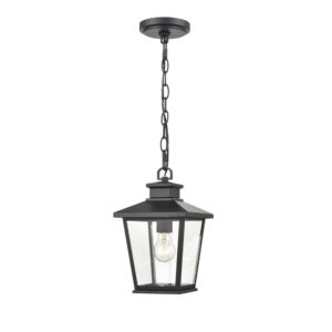 Millennium Lighting 4731-PBK Eldrick One Light Outdoor Pendant Powder Coated Black finish