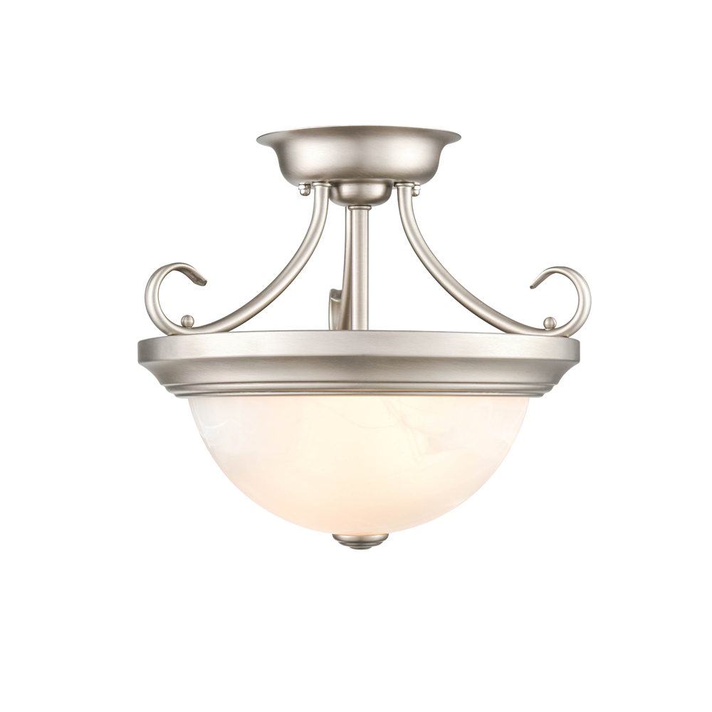 Millennium Lighting 4771-SN Two Light Semi Flush Satin Nickel finish