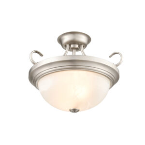 Millennium Lighting 4773-SN Two Light Semi Flush Satin Nickel finish
