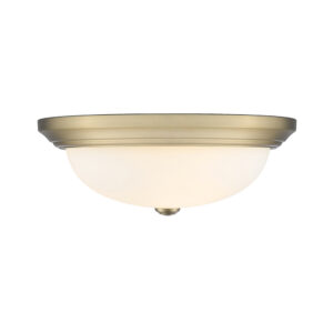 Millennium Lighting 4905-MG Three Light Flushmount Modern Gold finish