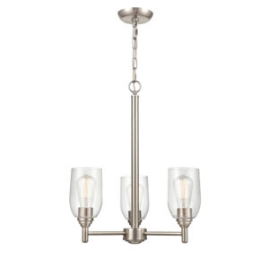 Millennium Lighting 4983-BN Arlett Three Light Chandelier Brushed Nickel finish