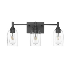 Millennium Lighting 4993-MB Arlett Three Light Vanity Matte Black finish