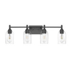 Millennium Lighting 4994-MB Arlett Four Light Vanity Matte Black finish