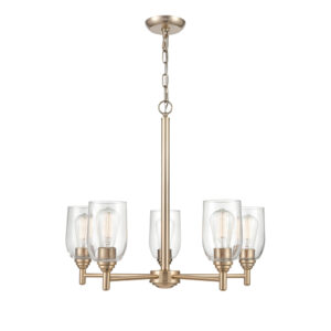 Millennium Lighting 4995-MG Arlett Five Light Chandelier Modern Gold finish