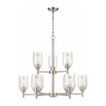 Millennium Lighting 4999-BN Arlett Nine Light Chandelier Brushed Nickel finish
