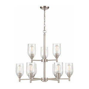 Millennium Lighting 4999-BN Arlett Nine Light Chandelier Brushed Nickel finish