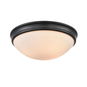 Millennium Lighting 5225-MB Three LIght Flushmount Matte Black finish