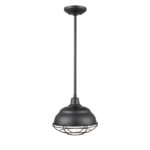 Millennium Lighting 5301-MB Neo-Industrial One Light Pendant Matte Black finish