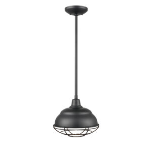 Millennium Lighting 5301-MB Neo-Industrial One Light Pendant Matte Black finish