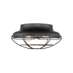 Millennium Lighting 5382-MB Two Light Flushmount Matte Black finish