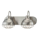 Millennium Lighting 5422-SN Neo-Industrial Two Light Vanity Satin Nickel finish