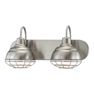 Millennium Lighting 5422-SN Neo-Industrial Two Light Vanity Satin Nickel finish